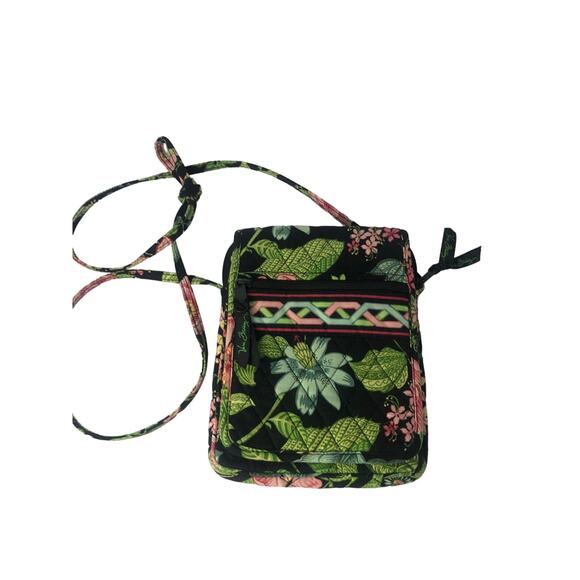 Crossbody Tropical/Floral Pattern Vera Bradly Lots of Lime Green - Picture 10 of 11